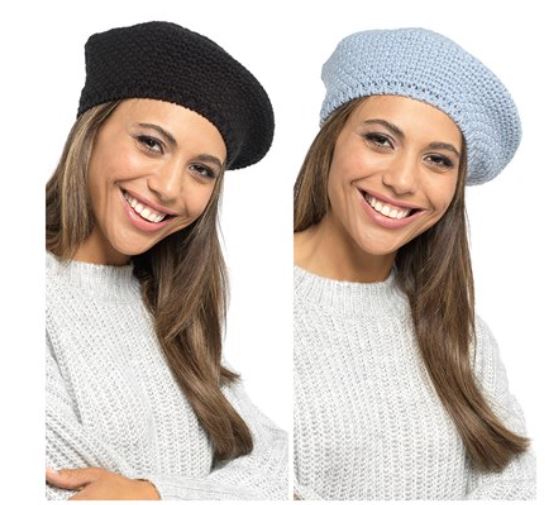 (image for) RJM LADIES BERET HAT ASST - ONESIZ