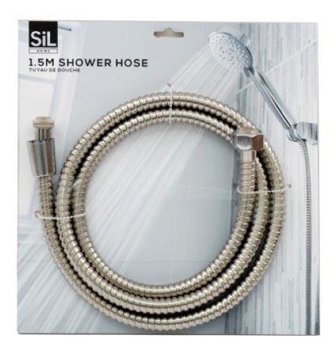 (image for) SIL SHOWER HOSE SILVER - 1.5M