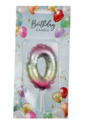 (image for) SIL B/DAY CANDLE BALLON R/B 0 - 6CM