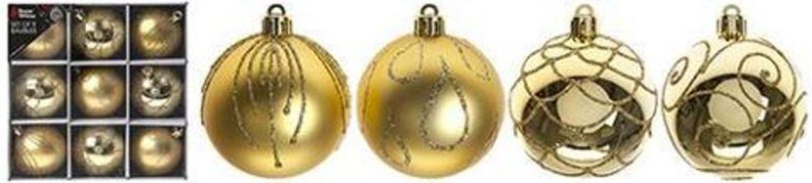 (image for) LUXURY BAUBLES 6CM GOLD 9S