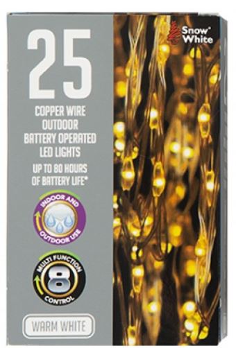 (image for) XMAS COP/WIRE LIGHT OUTDOORW/W - 25S