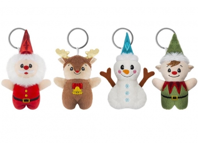 (image for) XMAS PLUSH KEYCHAINS ASST - 10CM