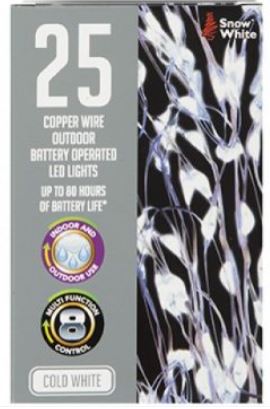 (image for) XMAS COP/WIRE LIGHT OUTDOORC/W - 25S