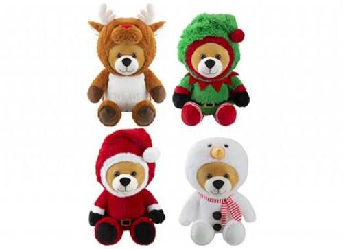 (image for) XMAS BEAR ONESIE ASST - 50CM