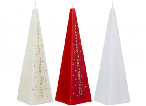 (image for) XMAS ADVENT CANDLE ASST - 6X21CM