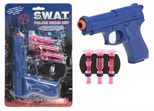 (image for) PMS POLICE HANDGUN & DARTS SET - 8\"