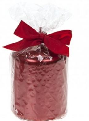 (image for) PMS PILLAR CANDLE RED COLOR - 7.5CM