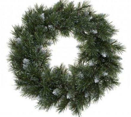 (image for) XMAS WREATH WITH SNOW EFFECT - 18\"