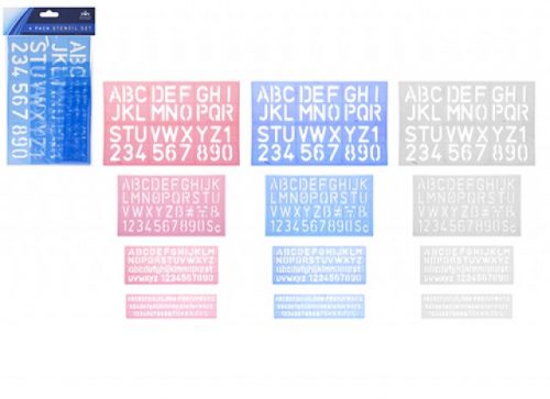 (image for) PMS STENCIL SET LETTER&NUMBER - 4PACK