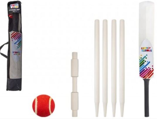 (image for) PMS WOODEN CRICKET BAT SET - SIZE5