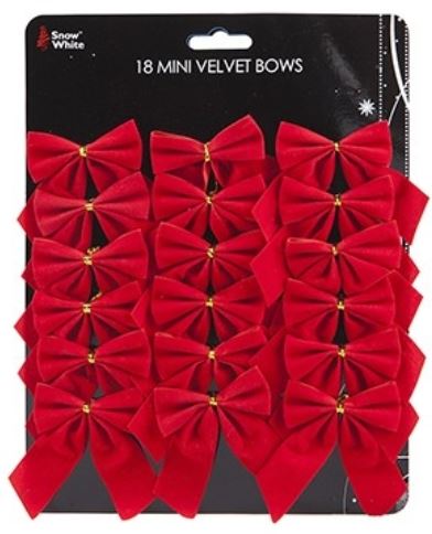 (image for) XMAS MINI VELVET BOWS - 18S