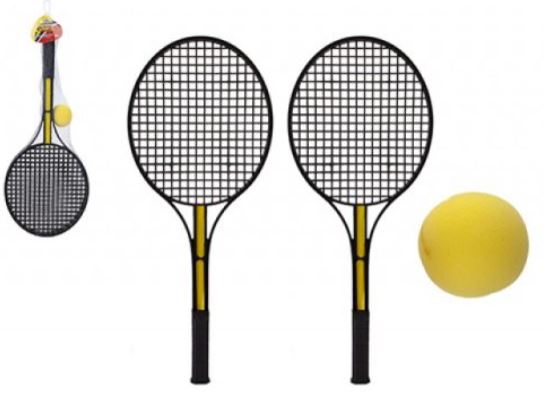 (image for) PMS TENNIS RACKET SET+BALL BLK - STD