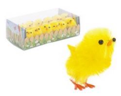 (image for) PMS CHENILLE CHICKS 12S YELLOW - 3.5CM