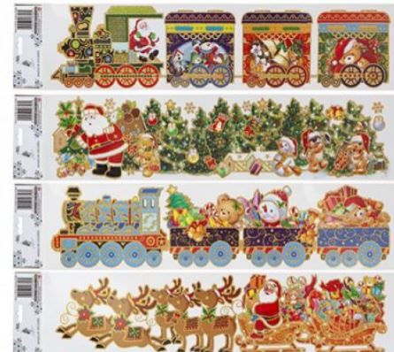 (image for) XMAS WINDOW STICKER HORIZONTAL - STD