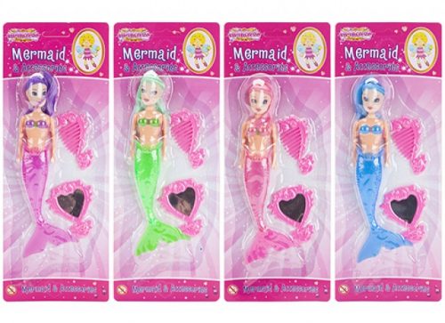 (image for) PMS MERMAID DOLL+ACCESSOR ASST - 8\"