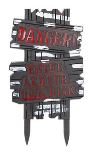 (image for) PMS HWN PLASTIC DANGER SIGN - 28X53