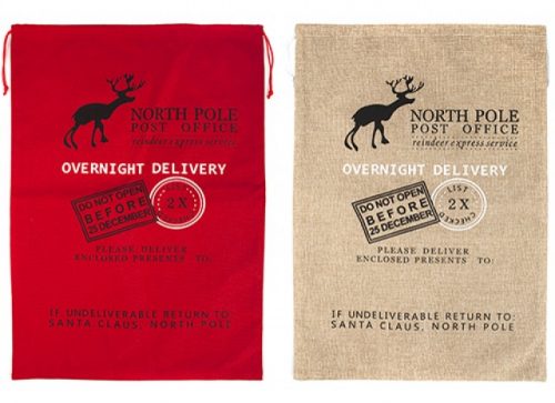 (image for) XMAS LUX JUTE SACK ASST - 70X50C