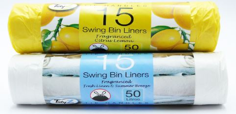 (image for) TIDYZ PEDAL BIN LINER LEMON15S - 50L