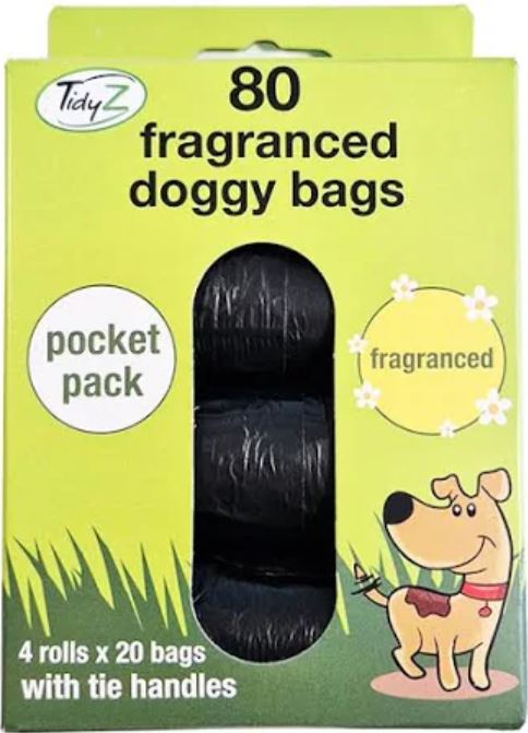 (image for) TIDYZ FRAGRANCED DOG BAGS POCKETPACK - 80S