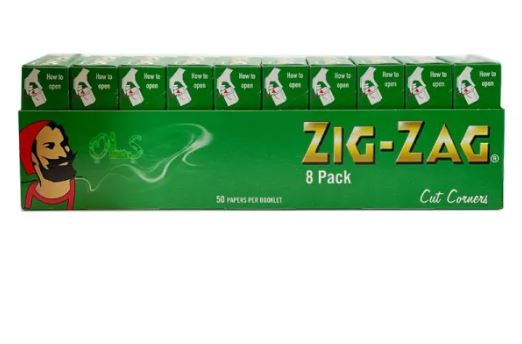 (image for) ZIG-ZAG CIG PAPER MUL/PK GREEN - STD