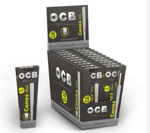 (image for) OCB CONES SLIM PREMIUM BLK 3S - 109MM