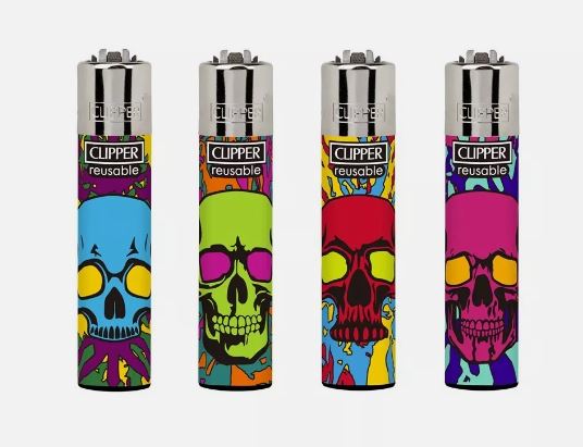 (image for) CLIPPER LIGHTER COLOR/F SKULL1 - STD