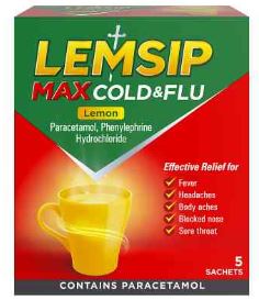 (image for) LEMSIP MAX COLD & FLU LEMON - 5S
