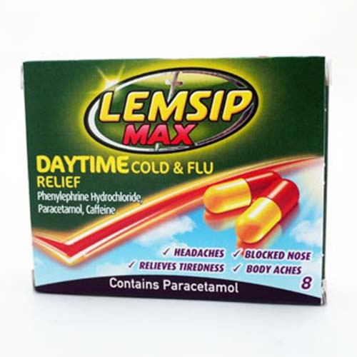 (image for) LEMSIP MAX DAYTIME COLD&FLU RE - 8S