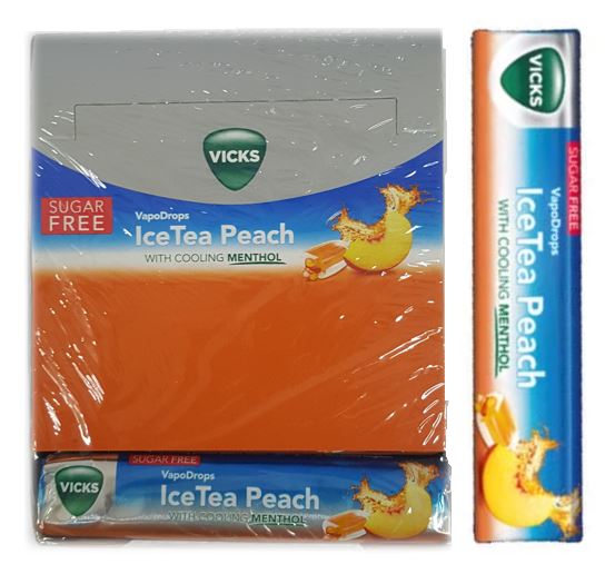 (image for) VICKS ICE TEA PEACH LOZENGE SF - 100G