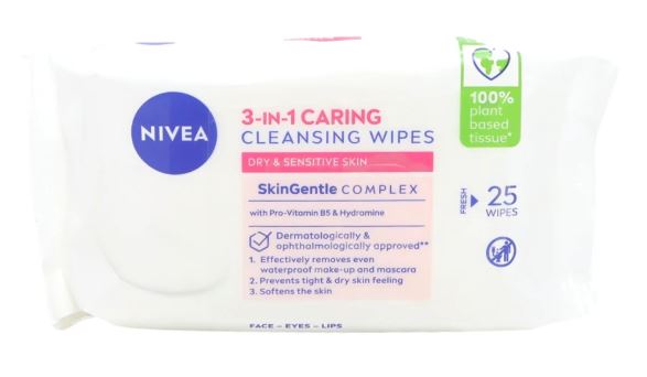 (image for) NIVEA 3IN1 CLEANSING WIPES DRY