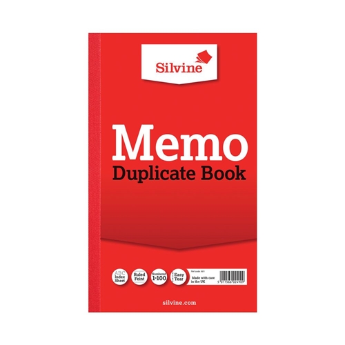 (image for) SILVINE DUPLICATE BOOKS MEMO - 8X5