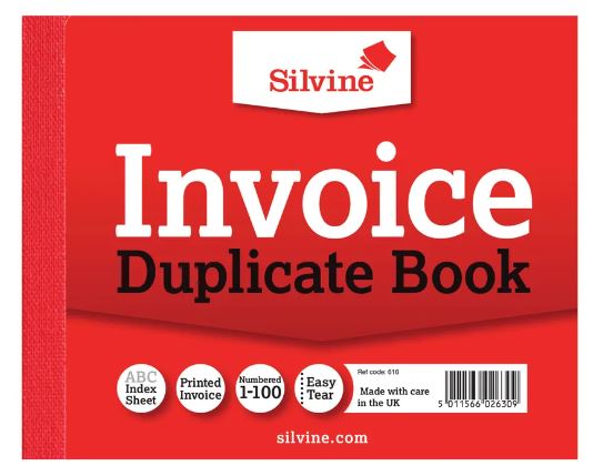 (image for) SILVINE DUPLICATE BOOK INVOICE - 4X5\"