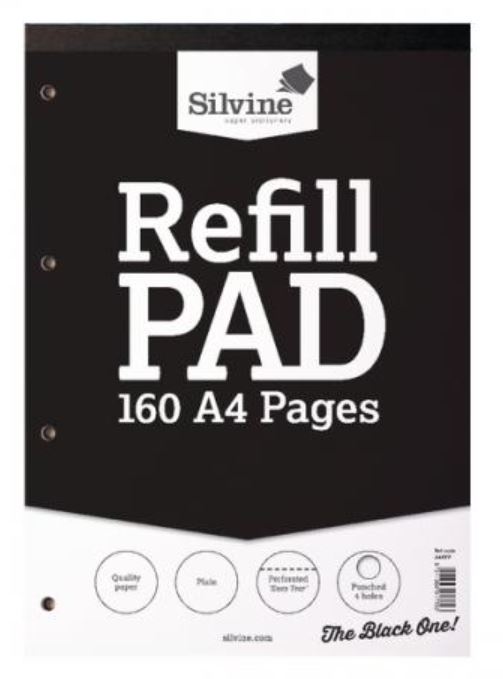 (image for) SILV REFILL PAD PLAIN 160PAGES - A4