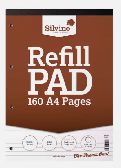 (image for) SILV REFILL PAD BROWN 160PAGE