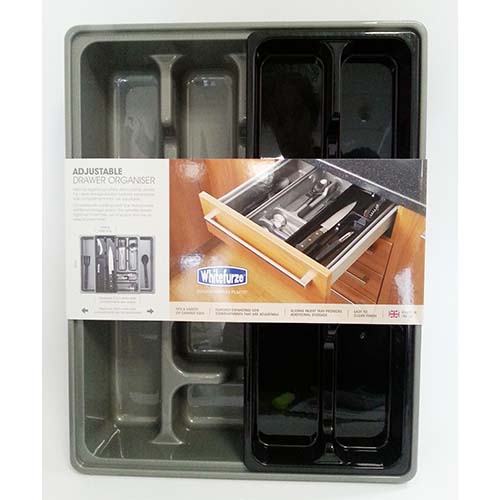 (image for) ADJUST DRAWER ORGANISER SILVER - 33112