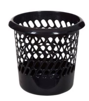 (image for) WASTE PAPER BASKET BLACK - 30CM