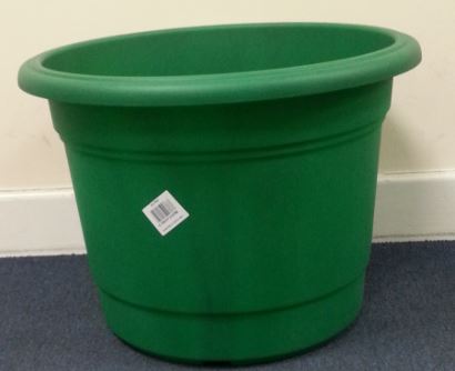 (image for) MILANO PLANTER ROUND GREEN - 40CM