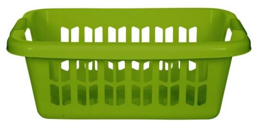 (image for) LAUNDRY BASKET RECT LEAF GREEN - STD