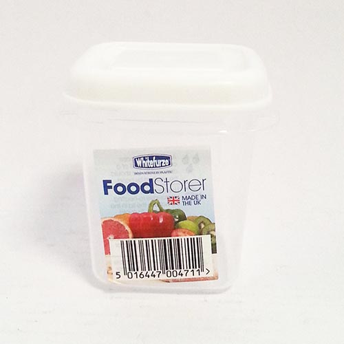 (image for) SQUARE FOOD BOX + WHITE LID - 125ML