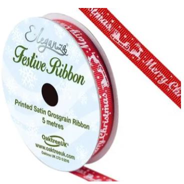 (image for) OT ELE MERRY XMAS RIBBON RED - 5M10MM