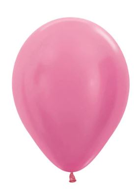 (image for) ST BALLOON SATIN FUCHSIA 100S - 5\"