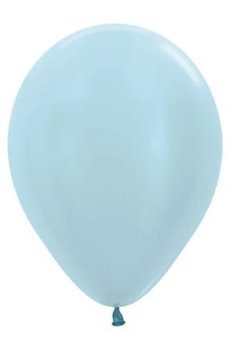 (image for) ST BALLOON SATIN BLUE 50S - 12\"