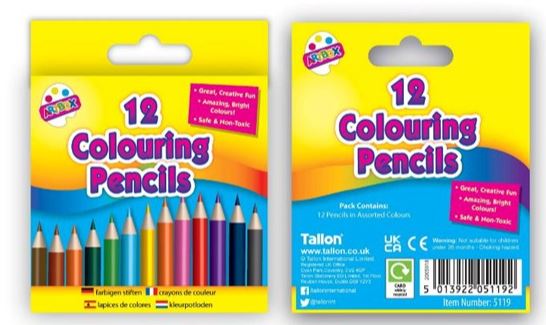 (image for) TL COLOUR PENCIL HALF SIZE - 12S