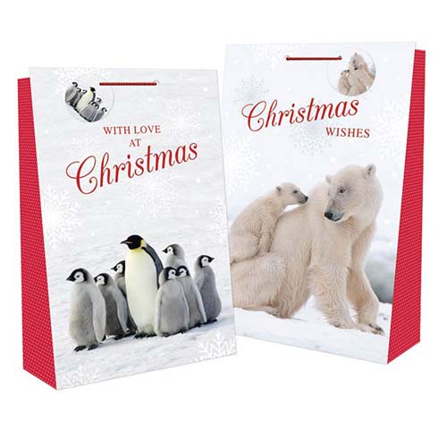 (image for) XMAS GIFT BAG WINTER WILDLIFE - SJUMBO