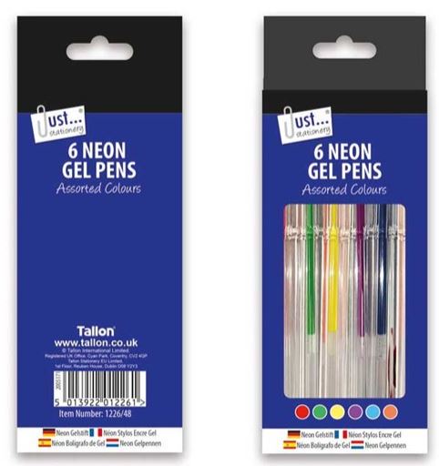 (image for) TL NEON GEL INK PENS ASST - STD