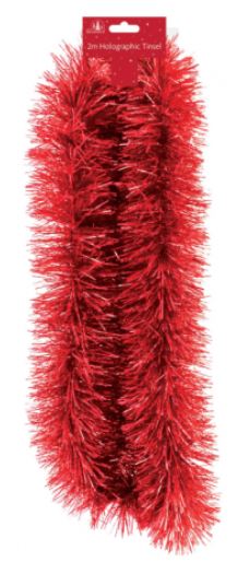 (image for) XMAS TINSEL CHUNKY LUXURY RED - 2M