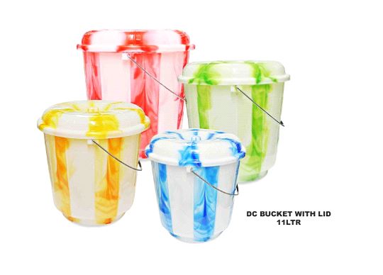 (image for) T/STAR PLASTIC BUCKET+LID D/CL - 11L