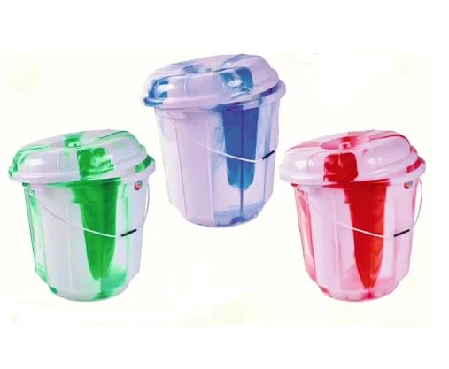 (image for) T/STAR PLASTIC BUCKET+LID D/CO - 7L