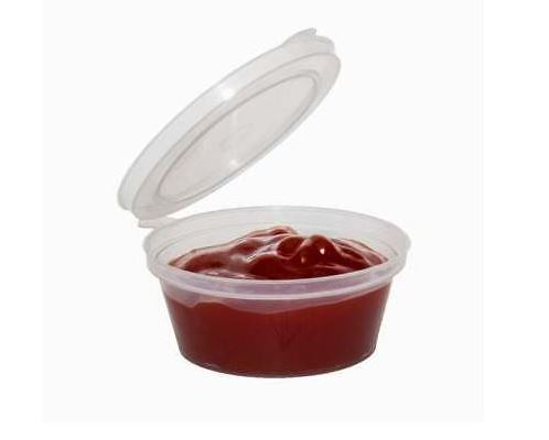 (image for) MAJ PLASTIC SAUCE CUP HINGED - 2OZ