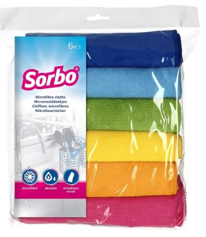 (image for) SORBO MICROFIBRE CLOTHS RAINBO - 40X40